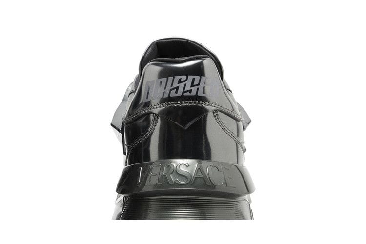 Versace Odissea Caged Rubber Medusa Sneaker Metallic Grey