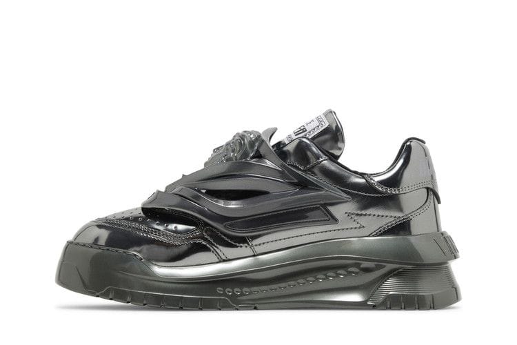 Versace Odissea Caged Rubber Medusa Sneaker Metallic Grey