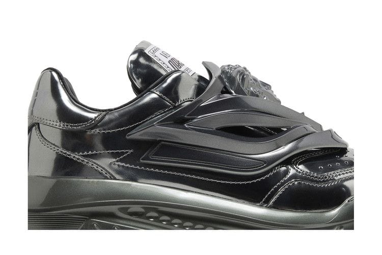 Versace Odissea Caged Rubber Medusa Sneaker Metallic Grey