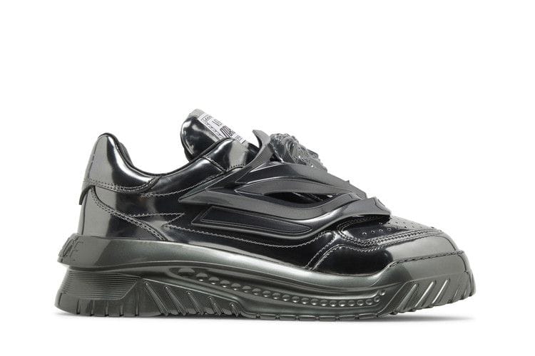 Versace Odissea Caged Rubber Medusa Sneaker Metallic Grey