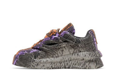 Versace Odissea Caged Rubber Medusa Sneaker Grey Orange Python