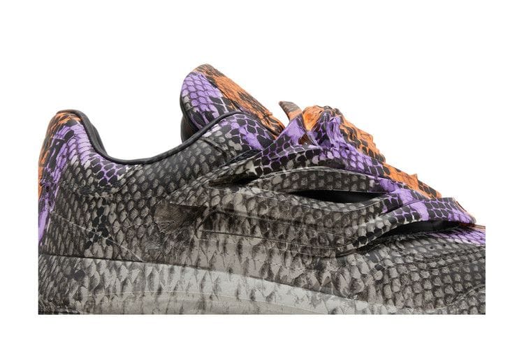 Versace Odissea Caged Rubber Medusa Sneaker Grey Orange Python