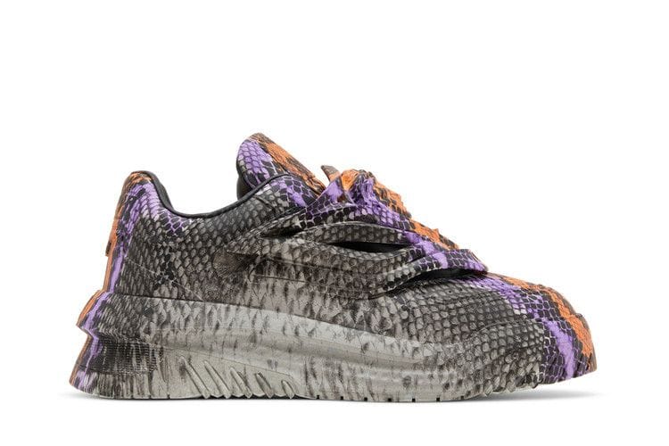 Versace Odissea Caged Rubber Medusa Sneaker Grey Orange Python