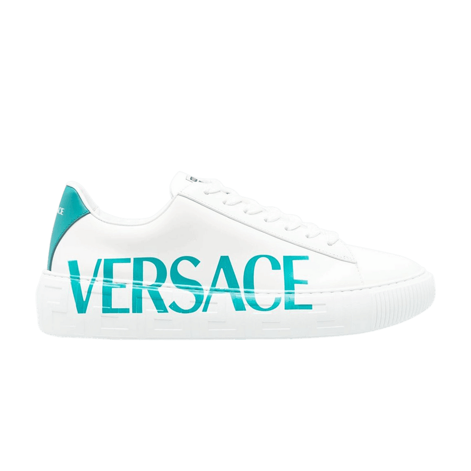 Versace Greca Sneaker White Aqua Blue