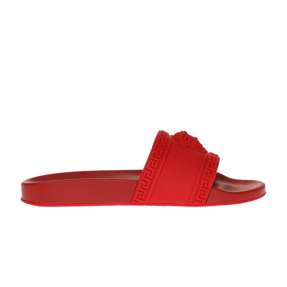 Versace Palazzo Medusa Pool Slide Cardinal Red