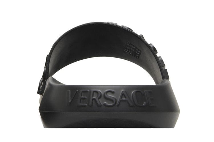 Versace Slide Allover Logo - Black
