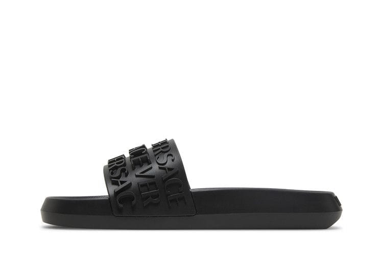 Versace Slide Allover Logo - Black