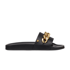 Versace Pool Slide Medusa Chain - Black