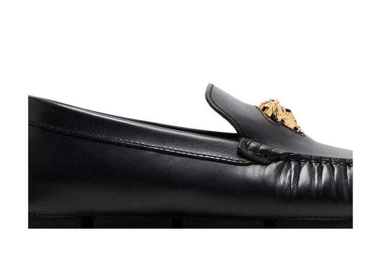 Versace LA Medusa Driver Loafer Black Gold