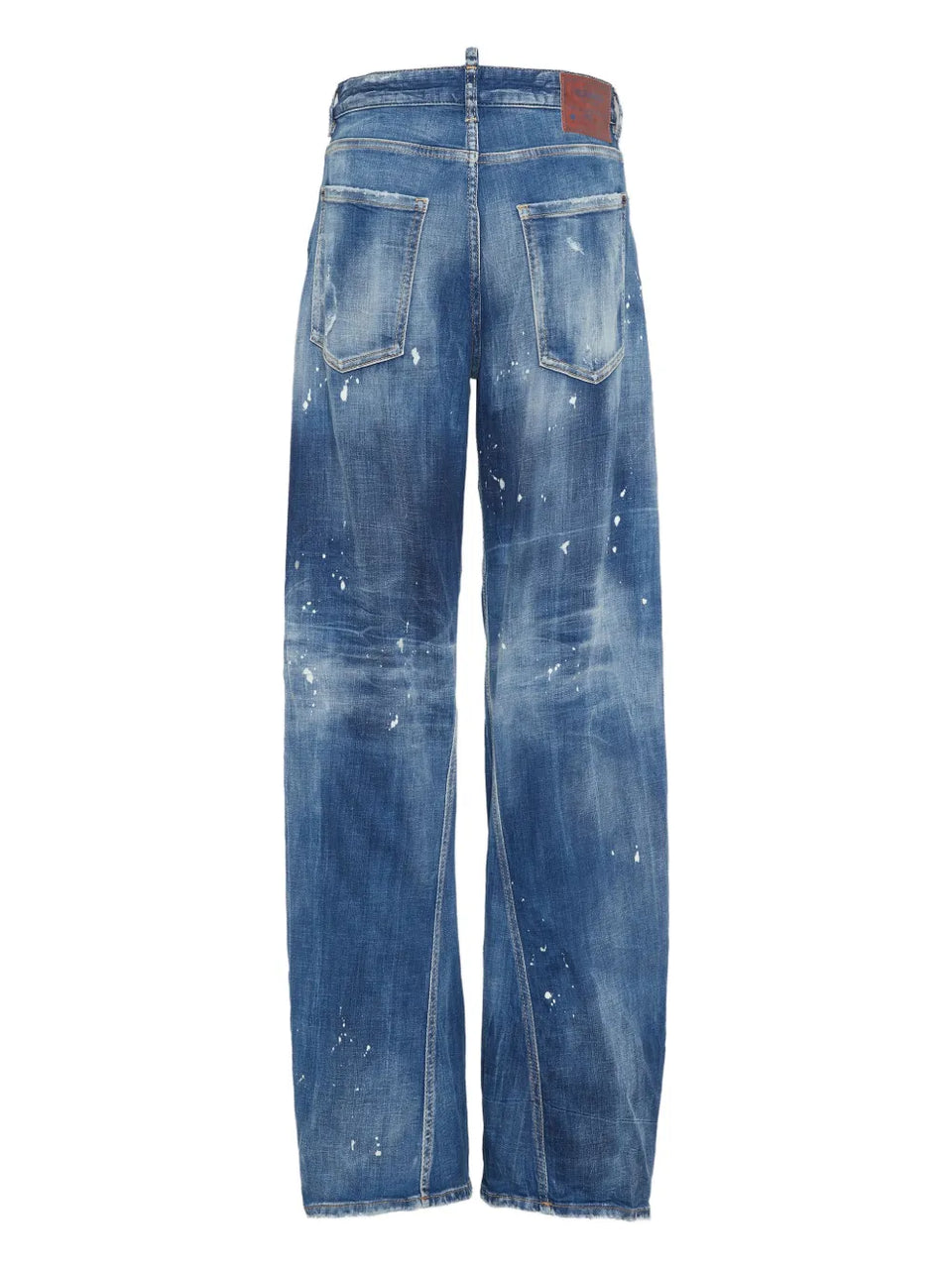 distressed-effect jeans