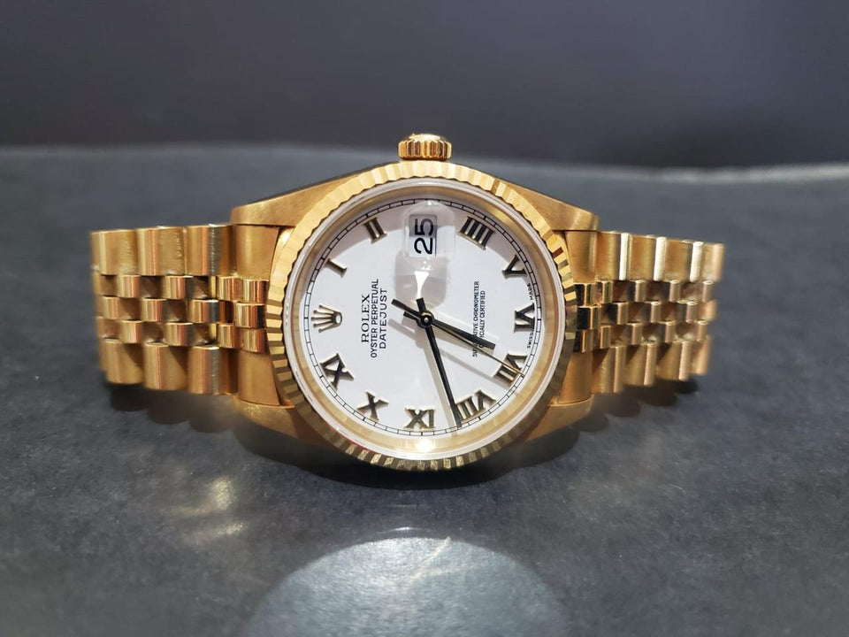 Rolex | Datejust | 16238 | Yellow gold | 36 mm | Yellow gold | White | Automatic