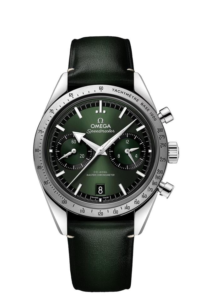 Omega Speedmaster '57 Co-Axial Master Chronometer Chrono Green NEW UNWORN 332.12.41.51.10.001