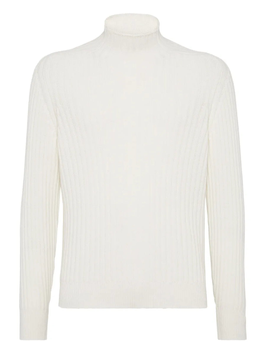 wide-ribbed sweater
