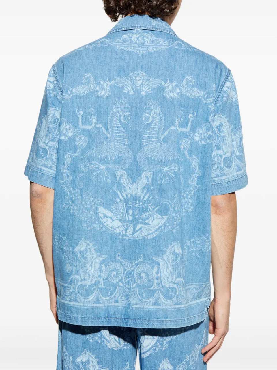 denim printed shirt