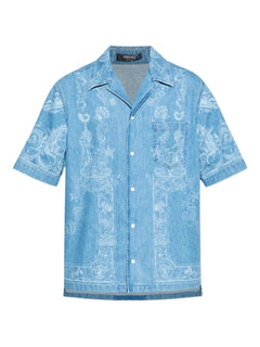 denim printed shirt