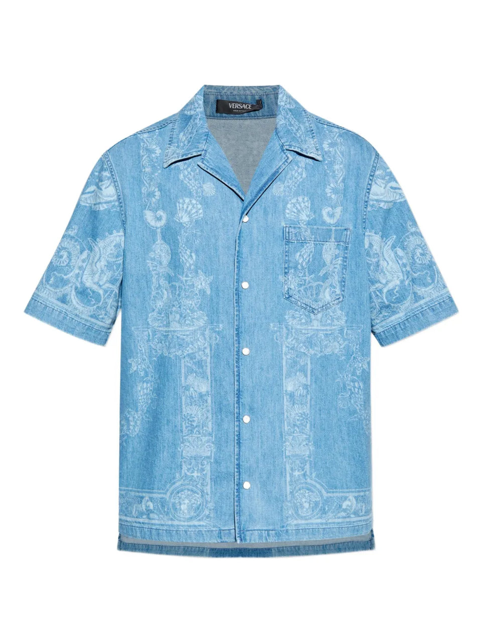 denim printed shirt