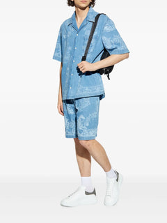 denim printed shirt