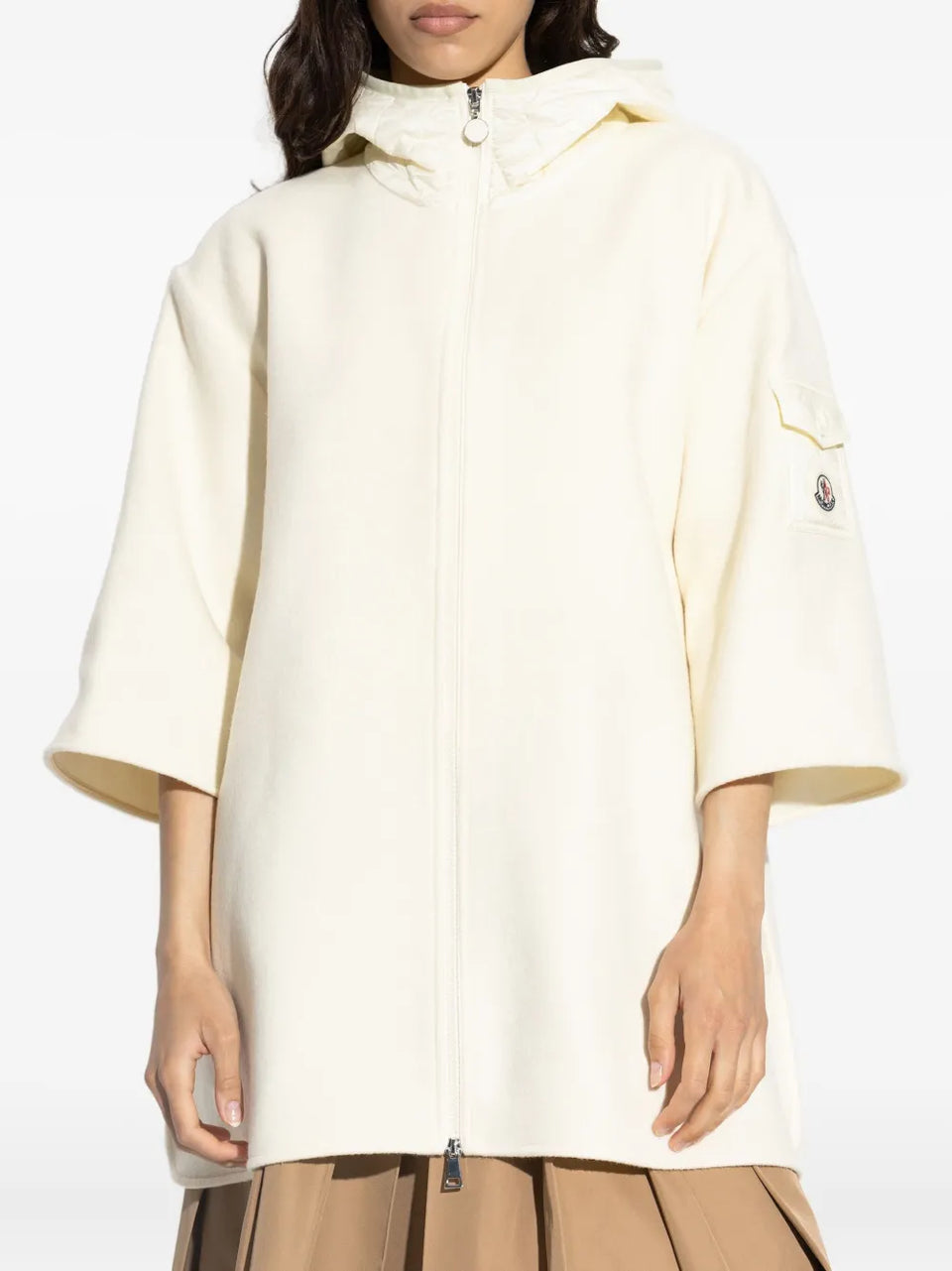 zip-up hooded cape