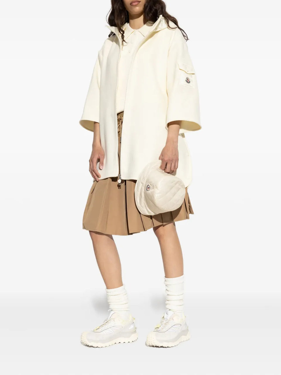 zip-up hooded cape