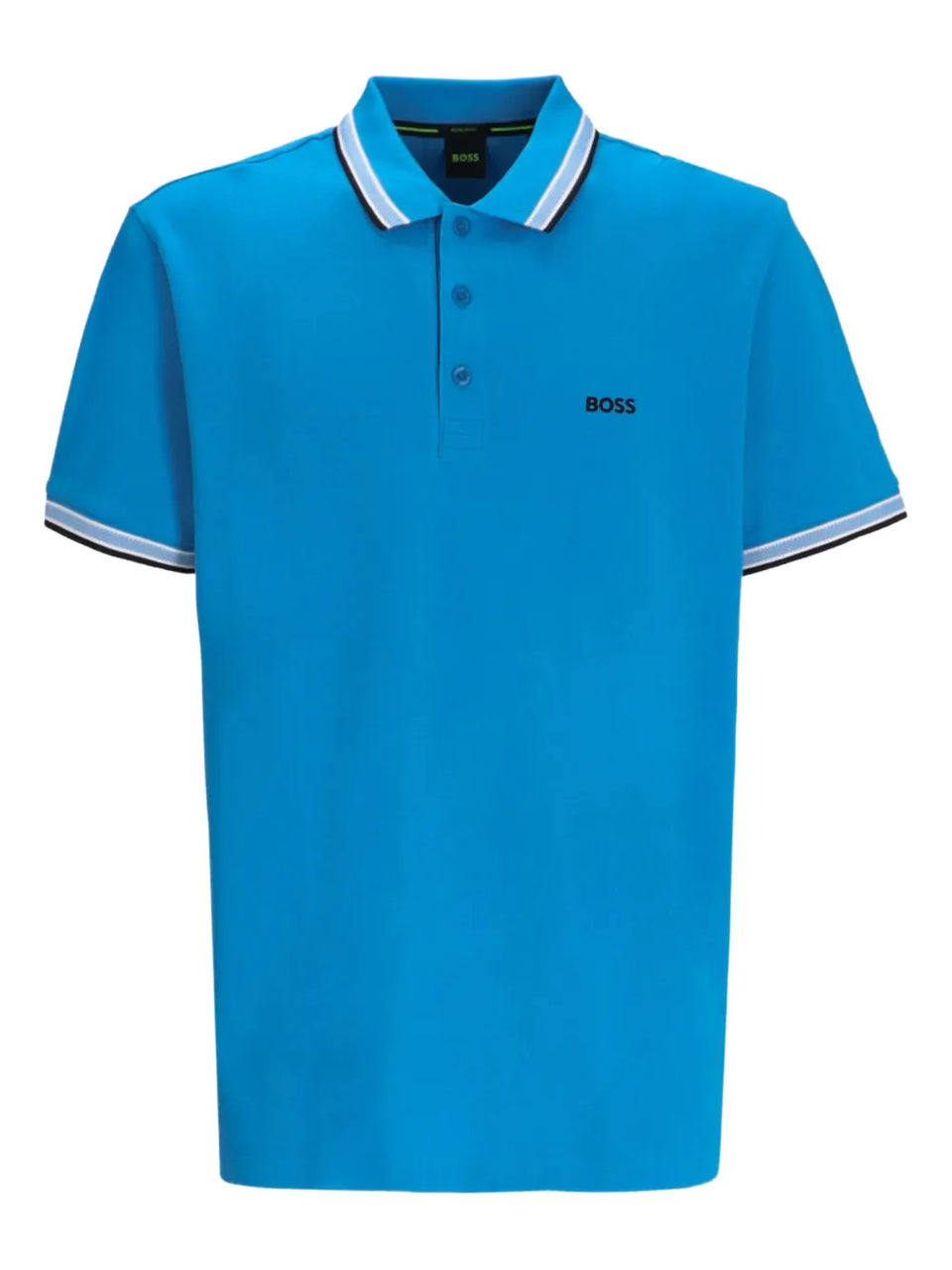 striped trim polo shirt