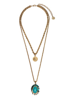 Ray Of Sea-print rope-chain necklace
