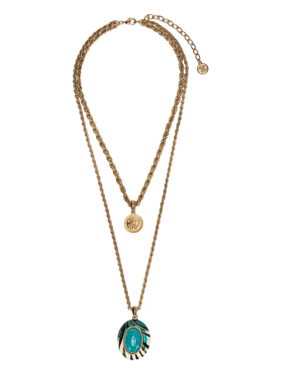 Ray Of Sea-print rope-chain necklace