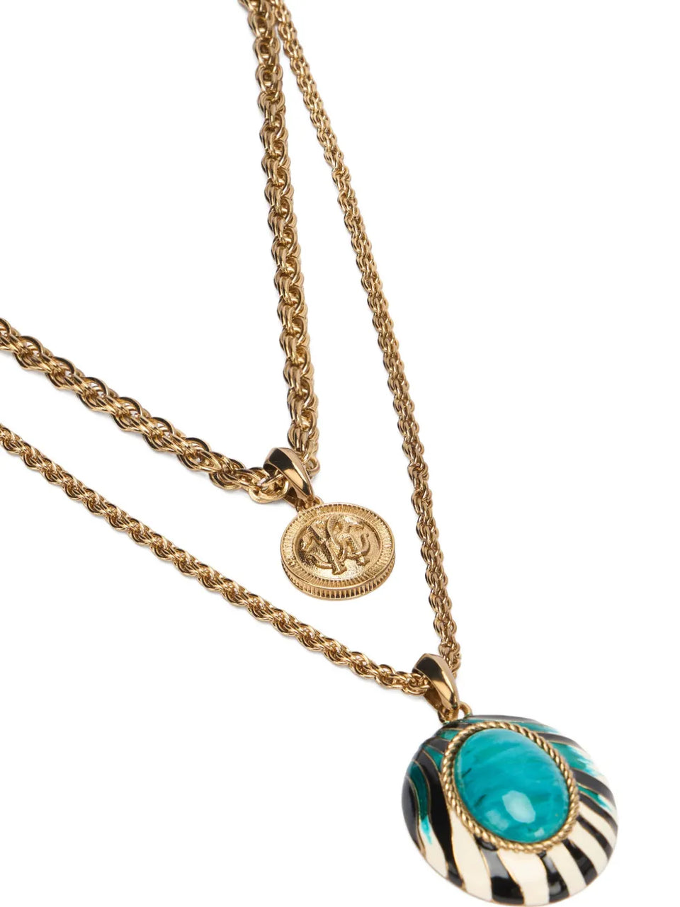 Ray Of Sea-print rope-chain necklace