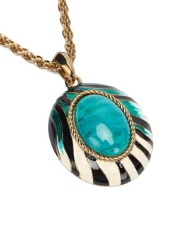 Ray Of Sea-print rope-chain necklace