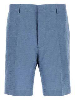 linen-blend shorts