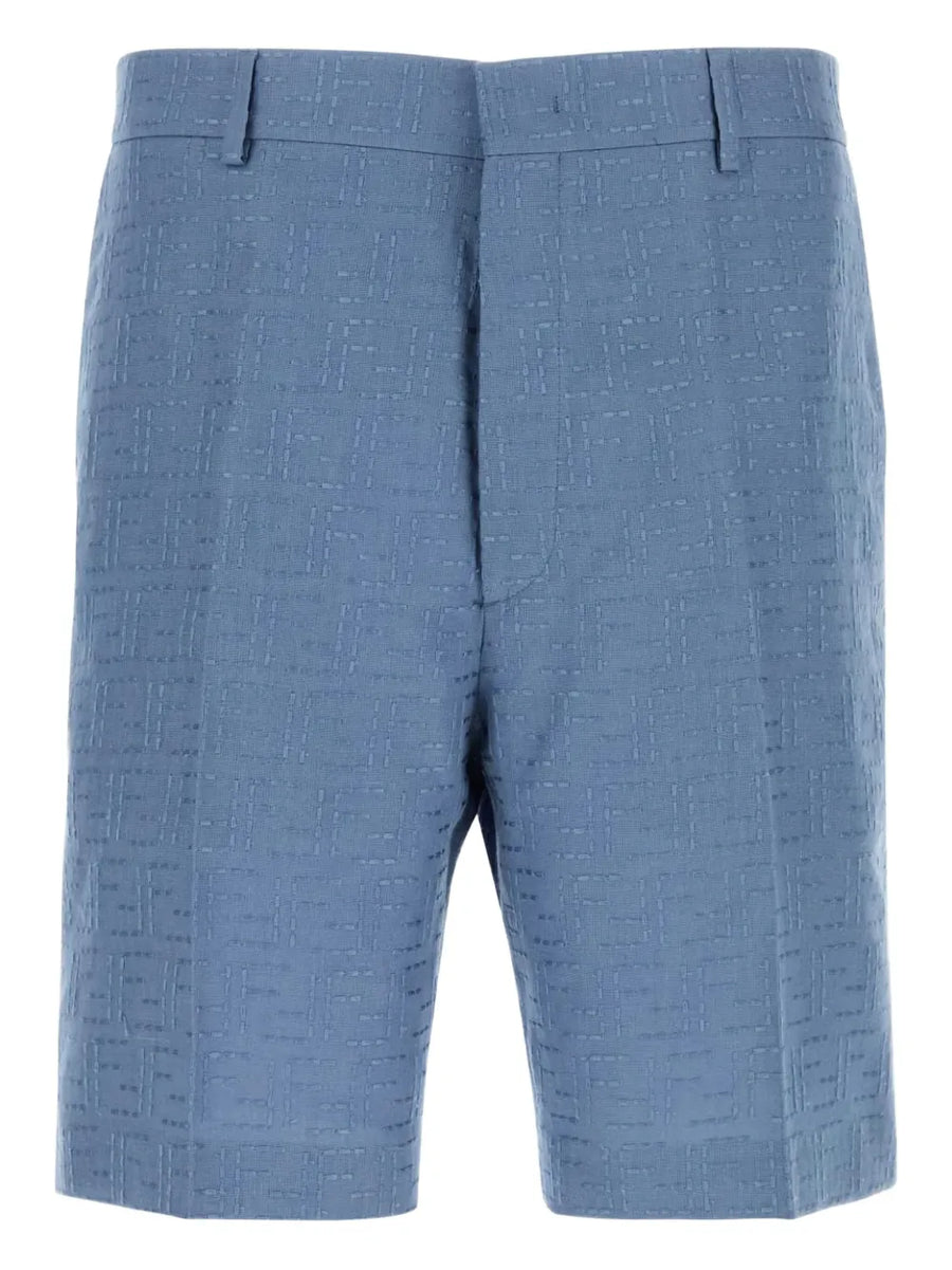 linen-blend shorts