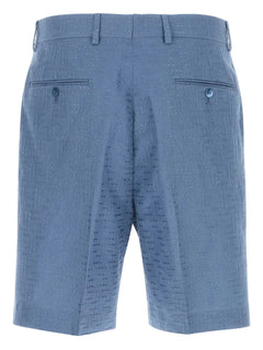 linen-blend shorts