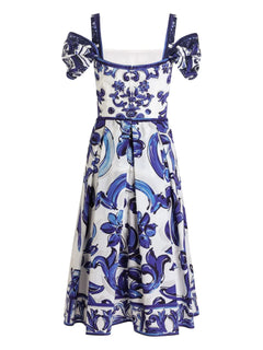 paisley-print maxi dress