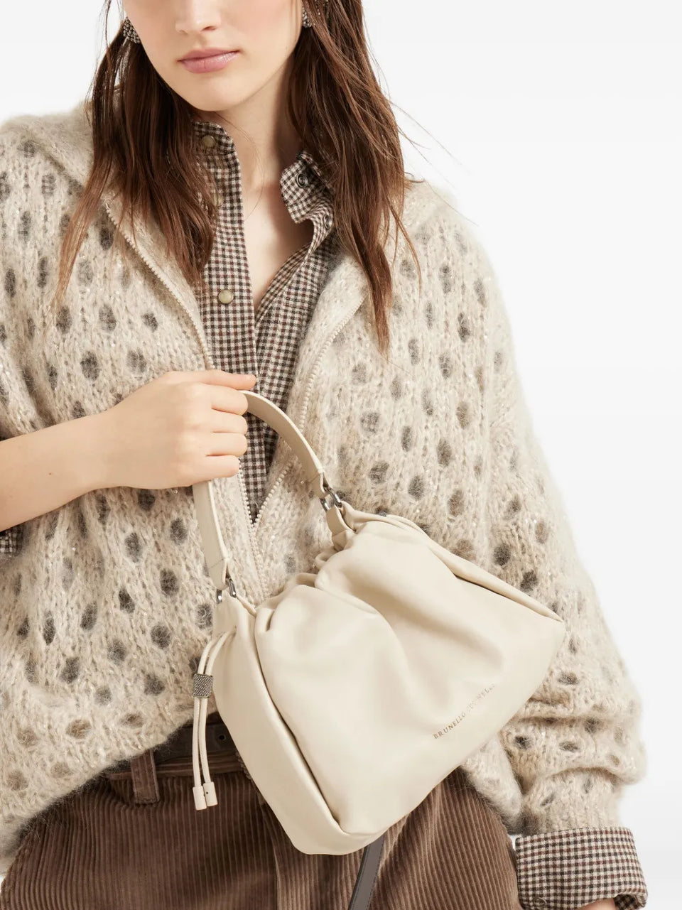 small Mellow leather cross bucket bag