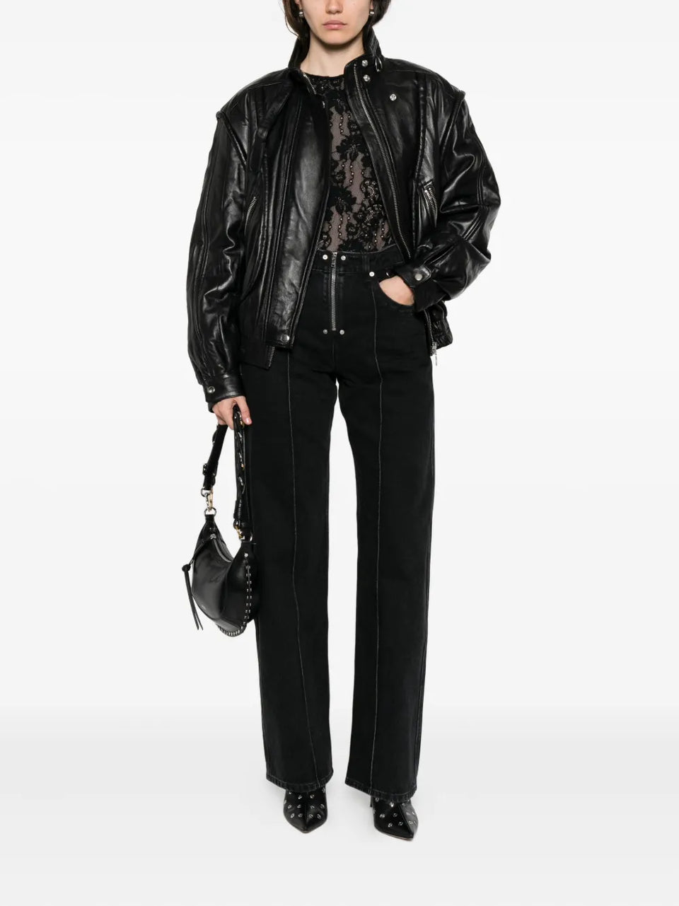Stelyna zip-fly panelled jeans
