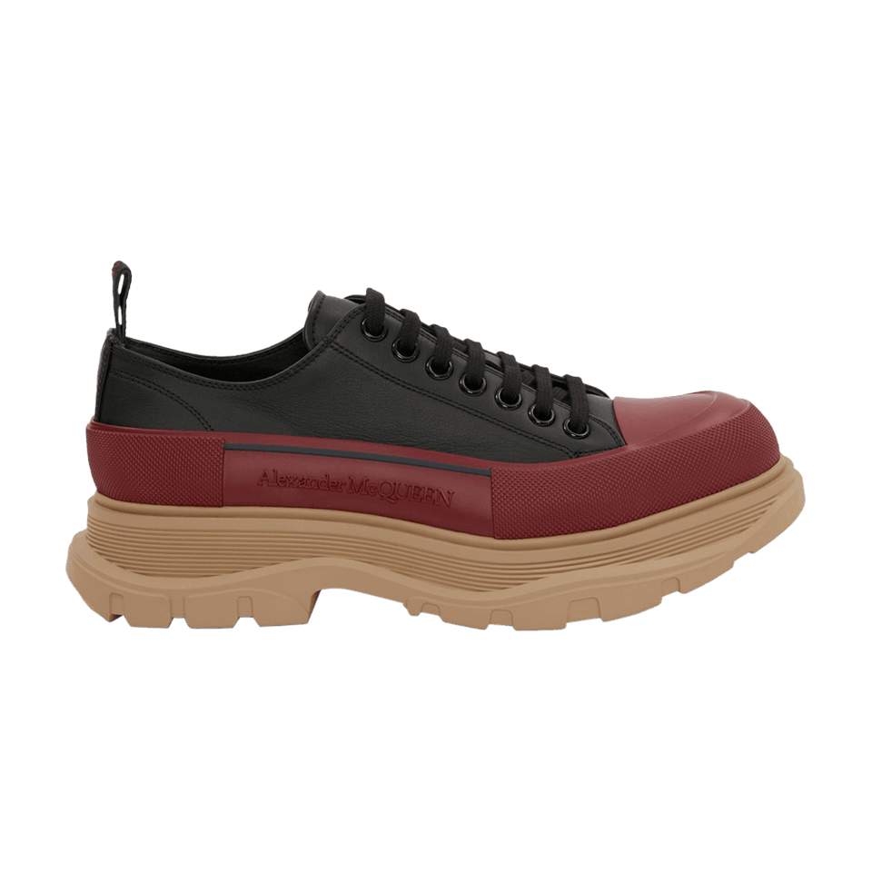 Alexander McQueen Tread Slick Lace-Up Black Red Beige