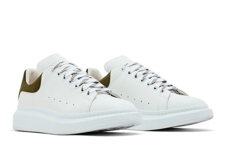 Alexander McQueen Oversized Sneaker White Khaki Crocodile
