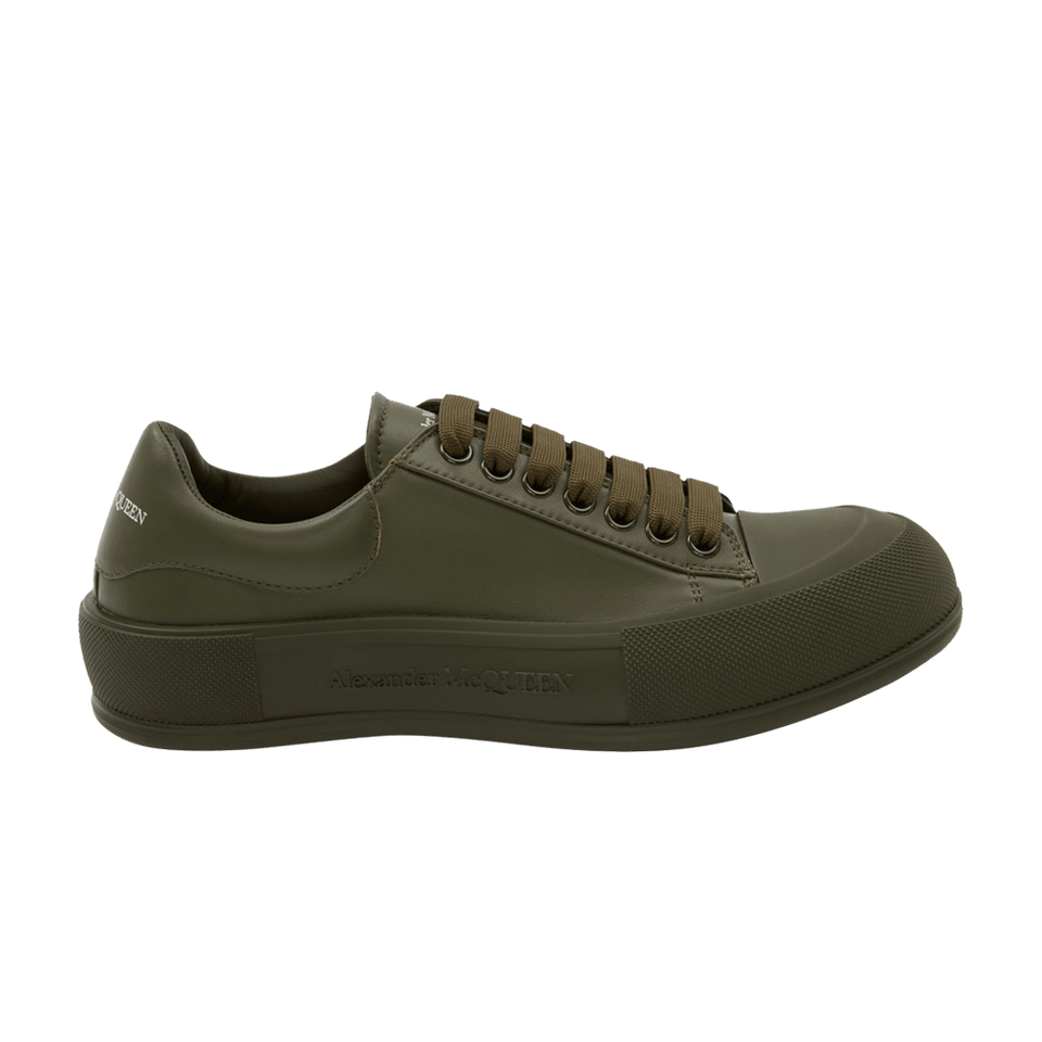 Alexander McQueen Deck Lace Plimsoll Khaki
