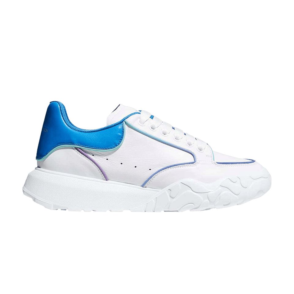 Alexander McQueen Oversized Court Trainer White Lake Blue