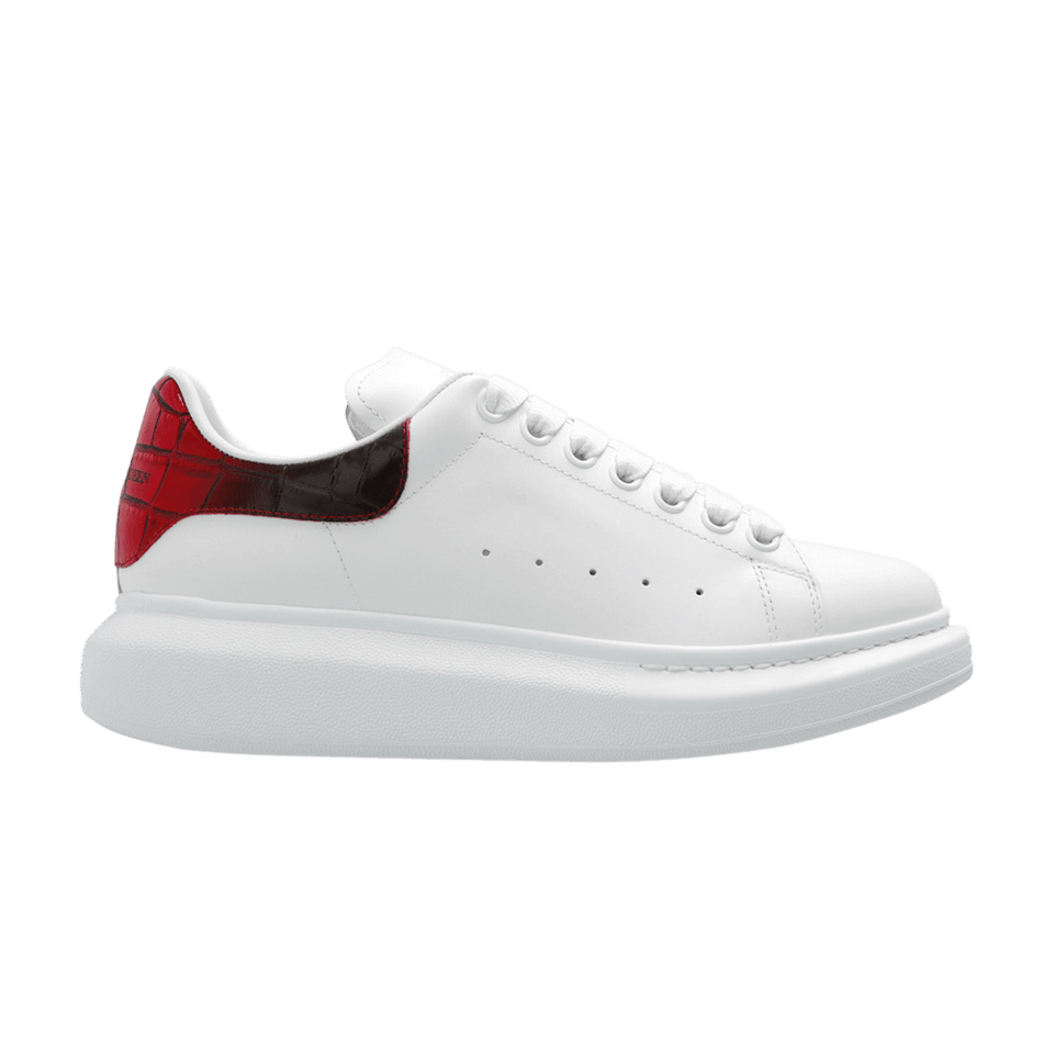 Alexander McQueen Wmns Oversized Sneaker 'Gradient Croc - White Welsh Red'