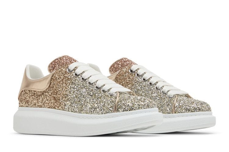 Alexander McQueen Wmns Oversized Sneaker 'Rose Gold Glitter'