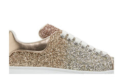 Alexander McQueen Wmns Oversized Sneaker 'Rose Gold Glitter'