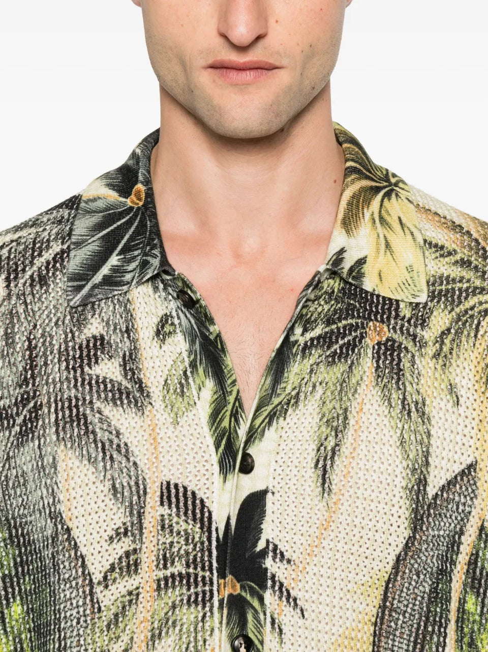 palm tree-print shirt