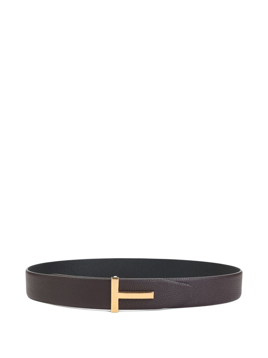 TOM FORD leather T-buckle belt
