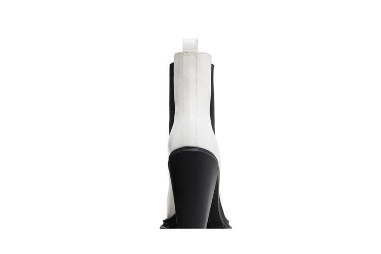 Alexander McQueen Wmns Tread Slick Heeled Chelsea Boot 'Ivory Black'