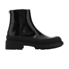 Alexander McQueen Tread Slick ZIpped Ankle Boot Black