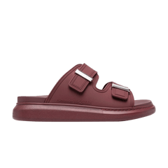Alexander McQueen Hybrid Double Buckle Sandal Burgundy