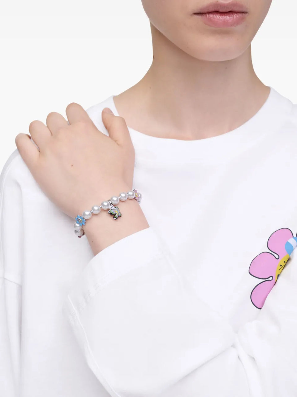 x Hattie Stewart Garden Pearl Station bracelet
