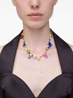 nails-embellished necklace