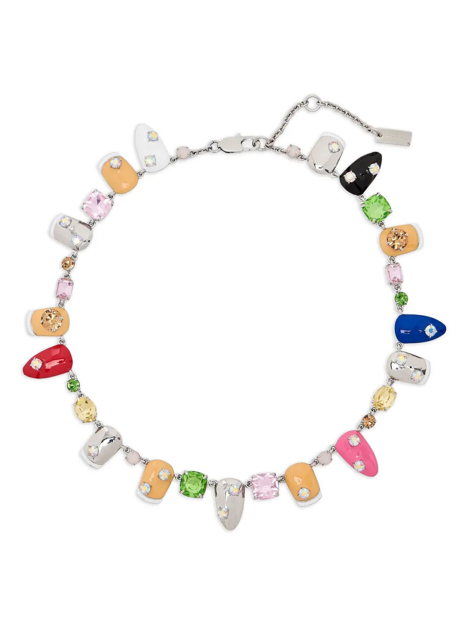 nails-embellished necklace