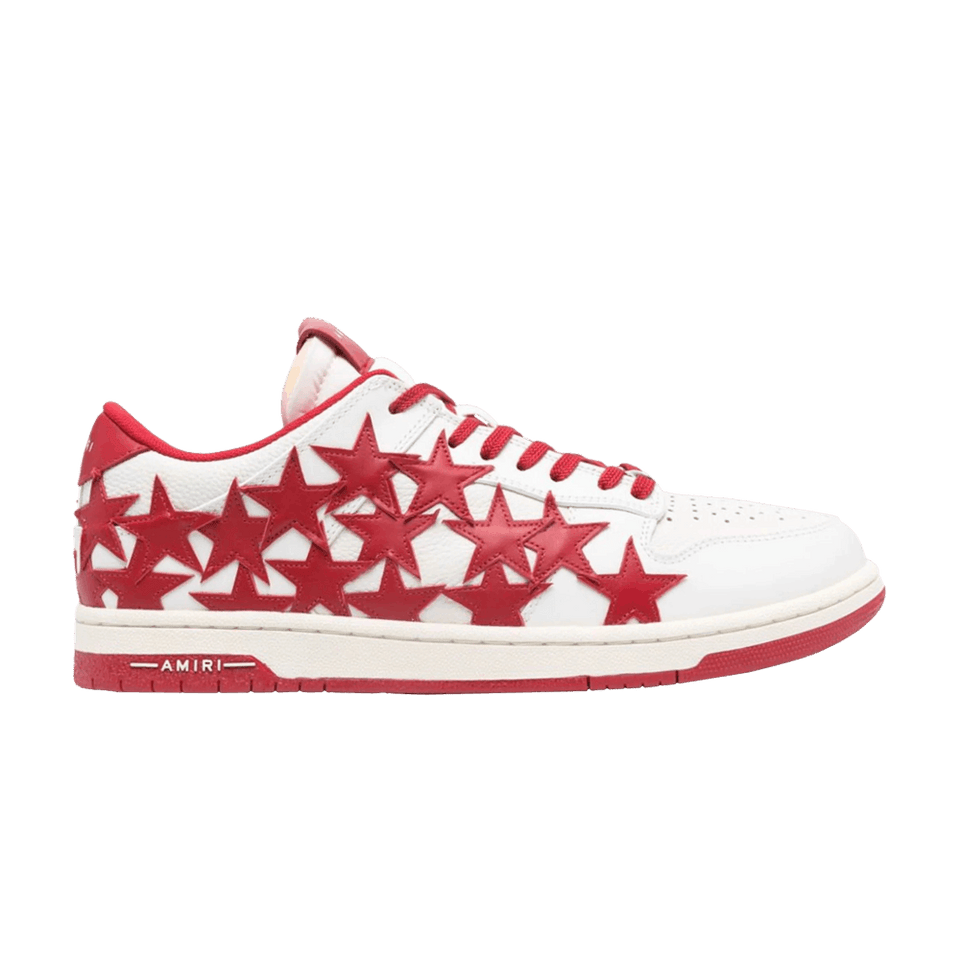Amiri Stars Low White Red